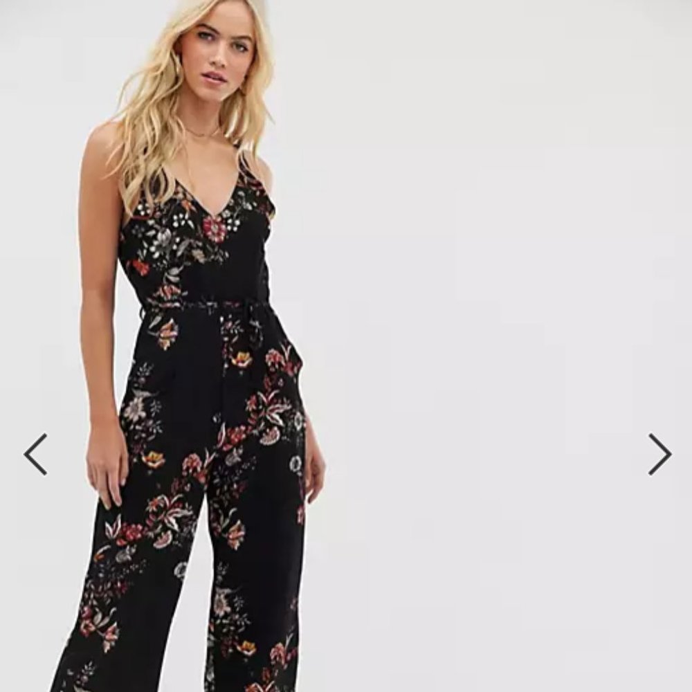 AX Paris floral culotte jumpsuit